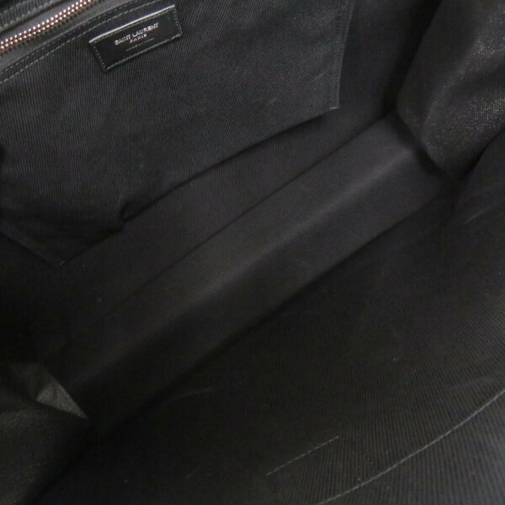 Saint Laurent Paris Rive Gauche canvas leather black tote bag - Picture 7 of 8